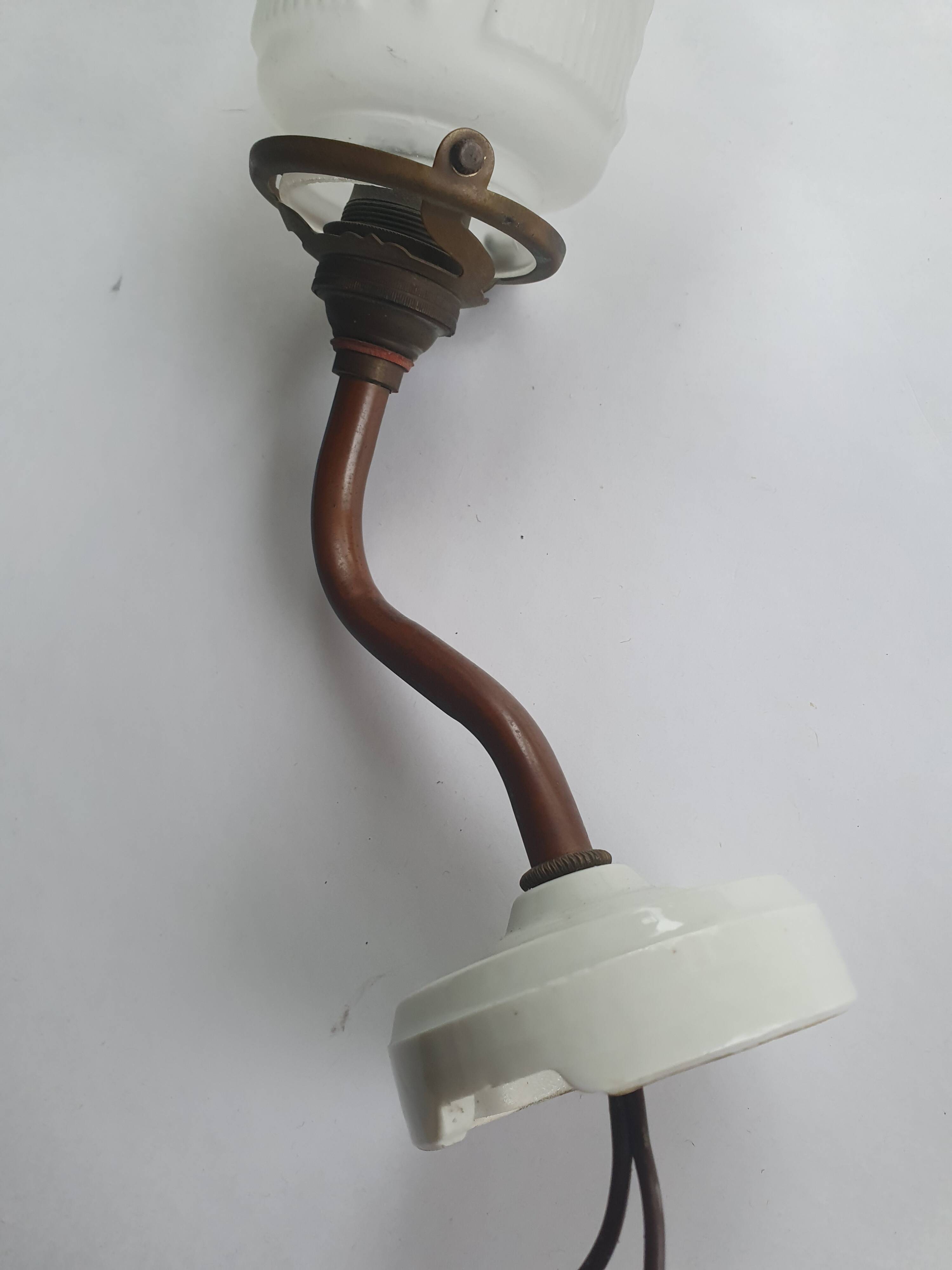 Pair of antique 1930s art deco wall lights