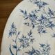 Old earthenware plate from Grigny – blue floral decoration