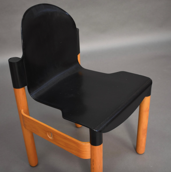 Plastic and birch chair by Gerd Lange for Thonet 70s
