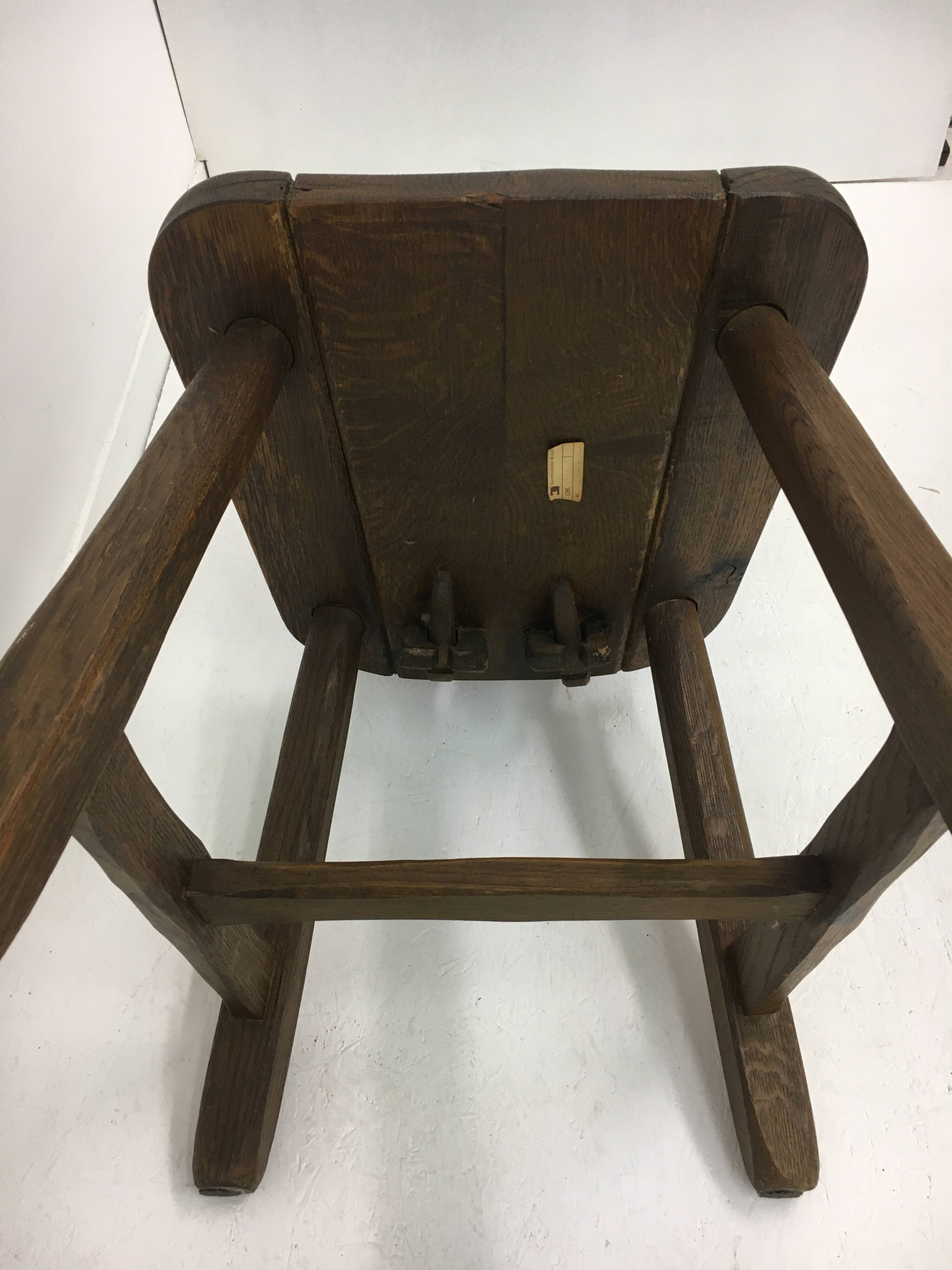 Set of 4 Belgian Brutalist Dining Chairs from De Puydt, 1970’s
