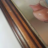 Still life painting frame signed vintage