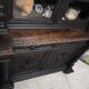 Hunting buffet XIX Louis XIII oak, cabinet curiosity showcase library