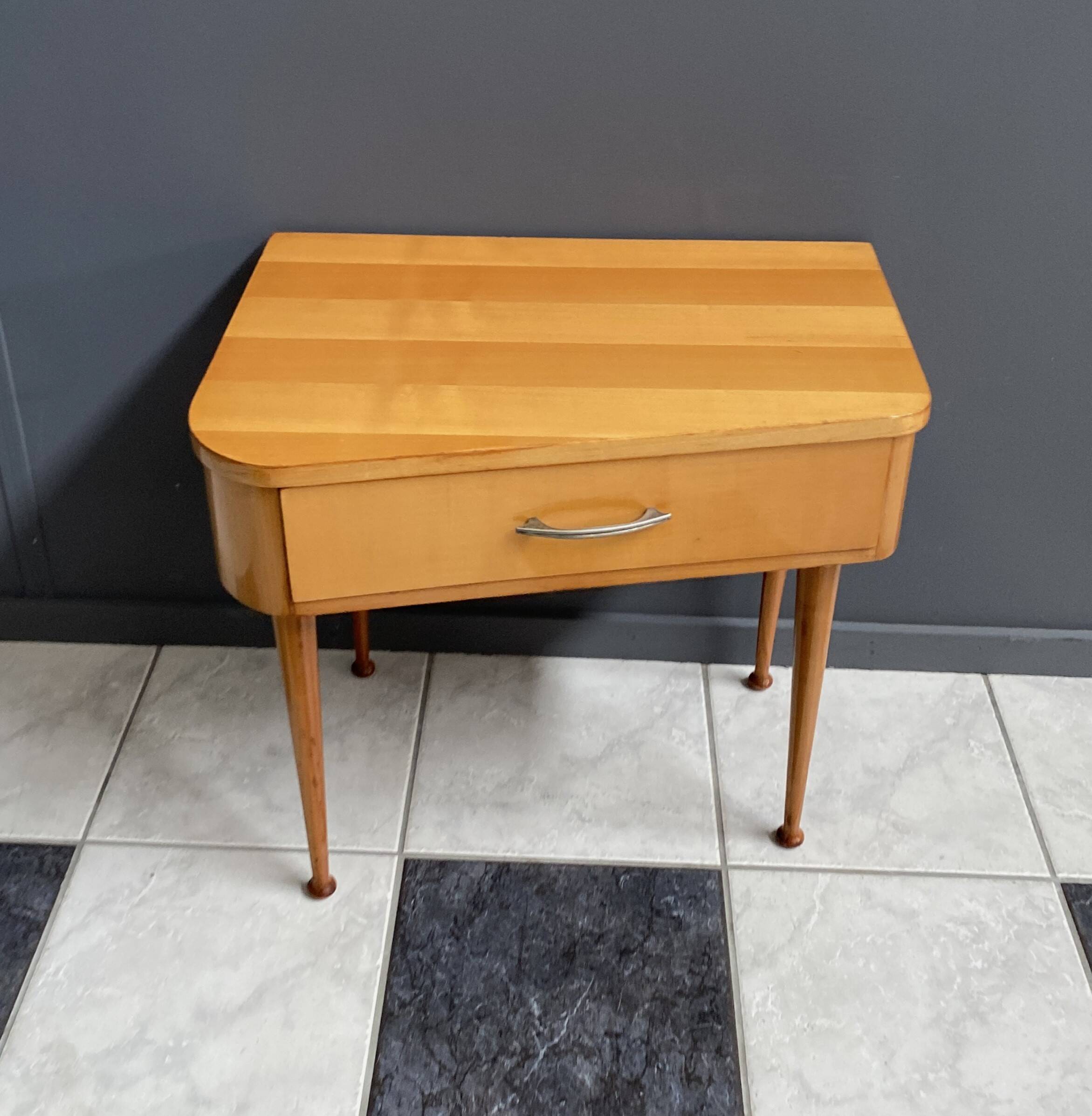 small hallway cabinet in unusual shape 1960s