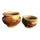 Flower pots, Provençal pottery in glazed terracotta.