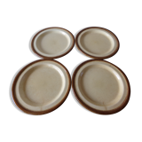 4 flat sandstone plates