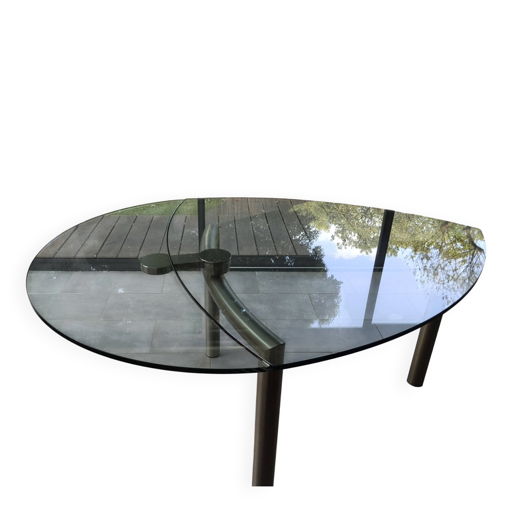 Extendable glass table for 6/8 people Policheto Hoccia
