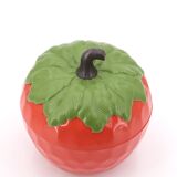 Red plastic strawberry ice bucket, 1970s