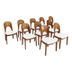 Vintage Danish dining chairs by Niels Koefoed solid teak, set of 10