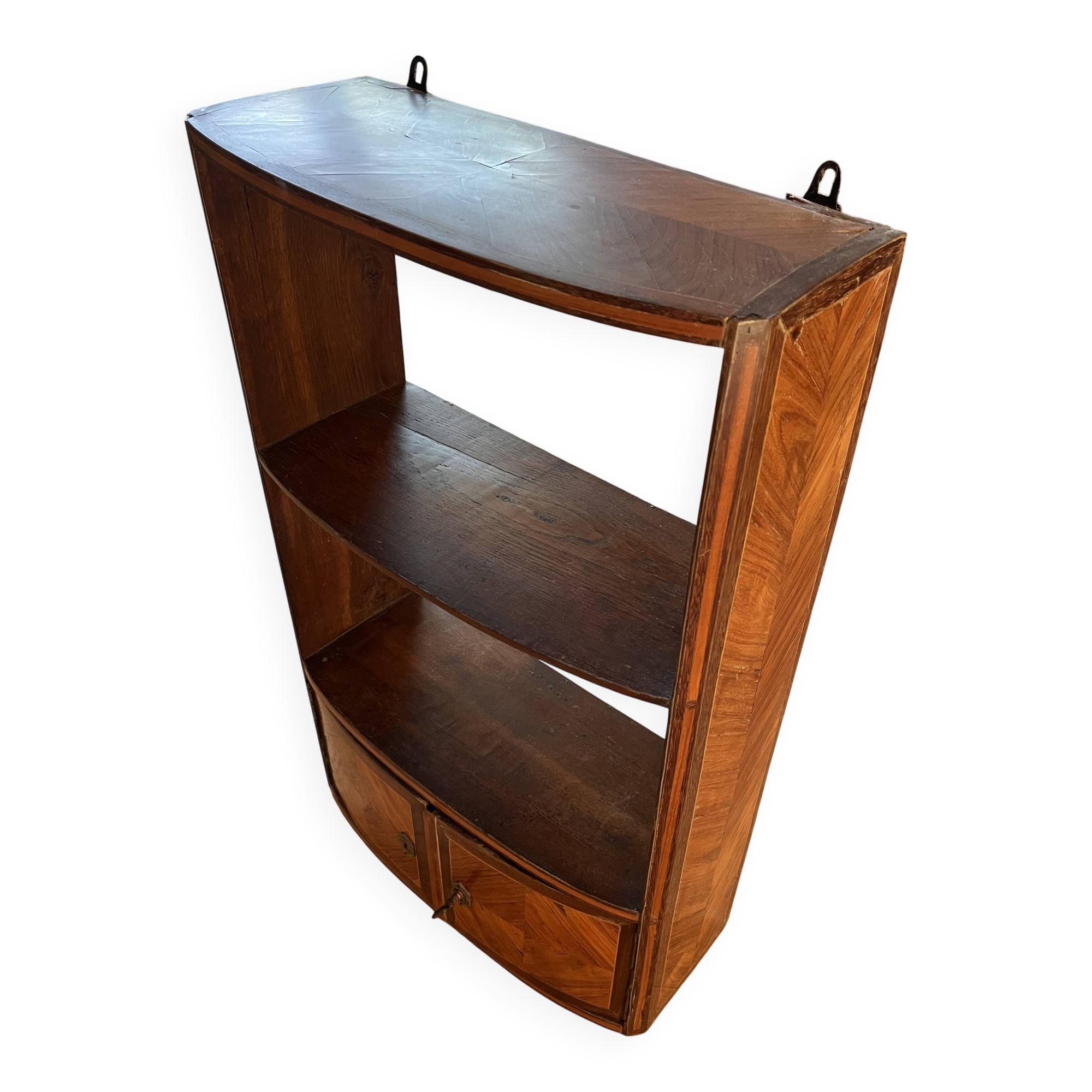Small antique wall shelf / marquetry