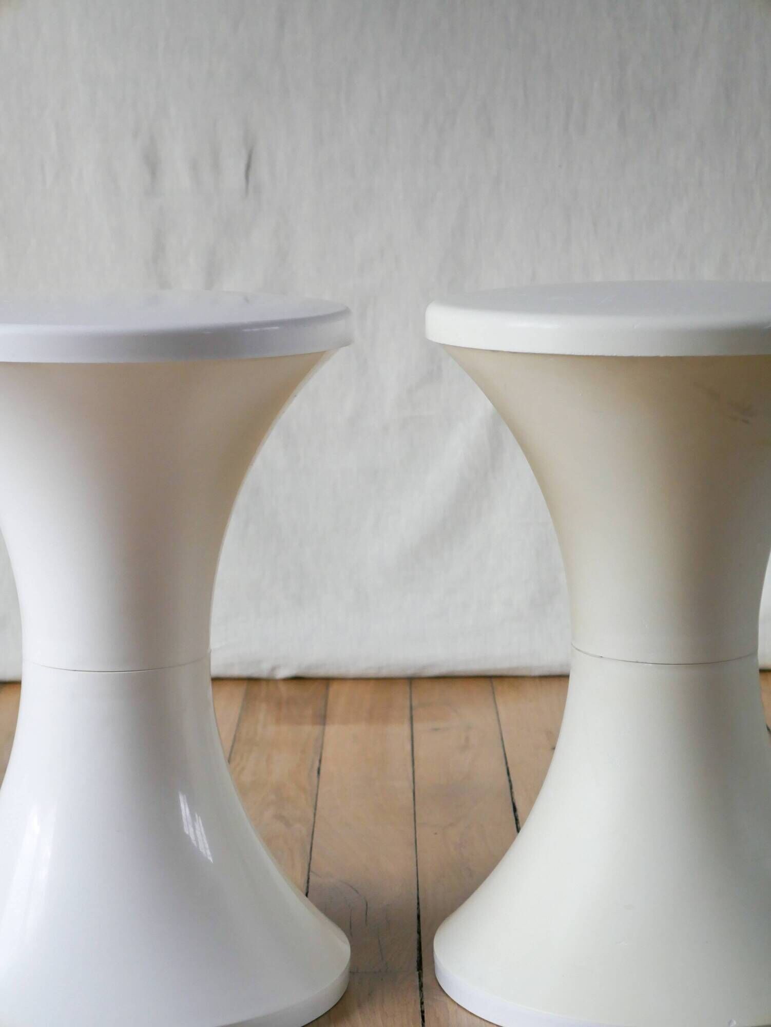 Pair of Tam-Tam stools Made in France Stamp 1970