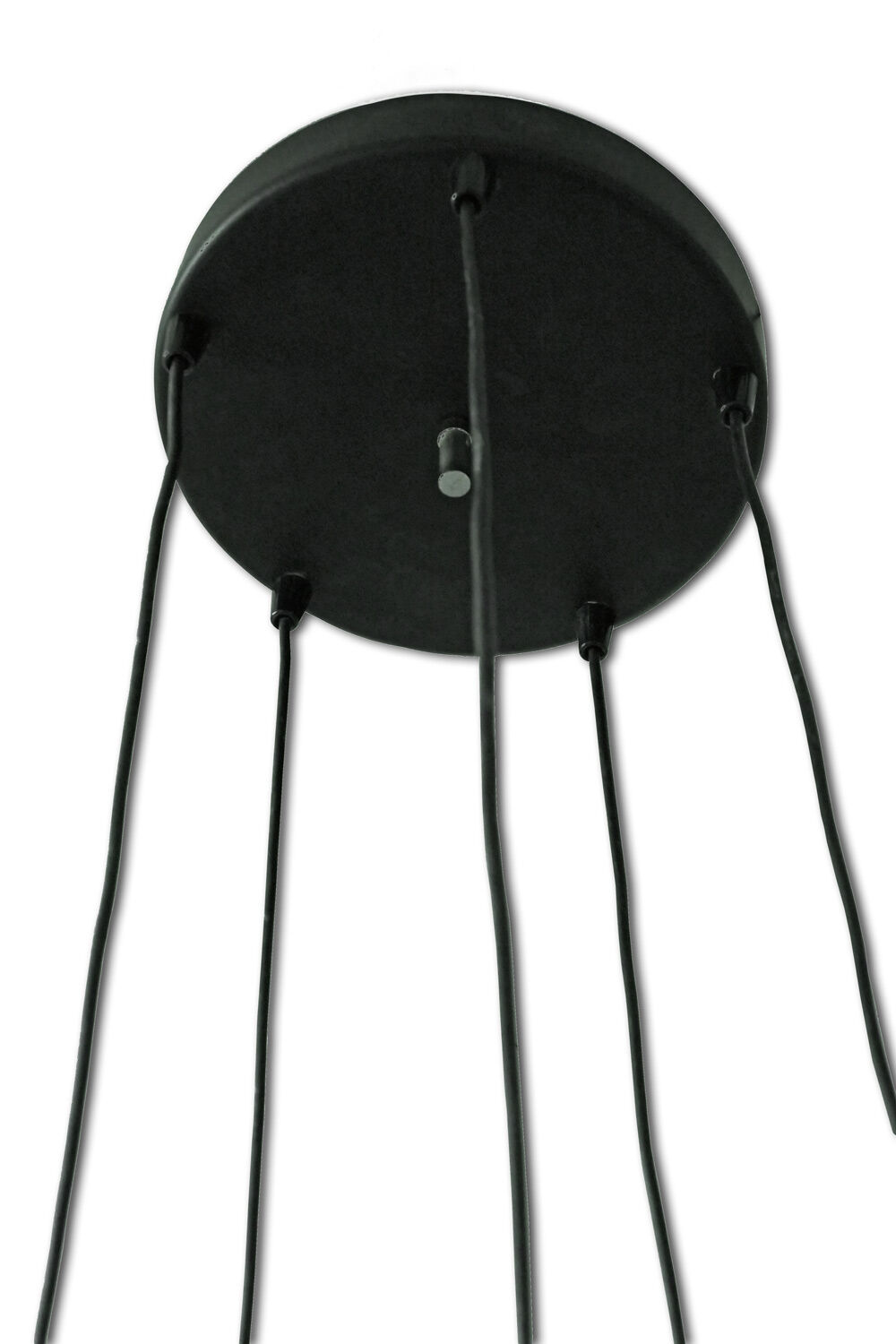 Suspension cascade 5 light chrome steel and glass