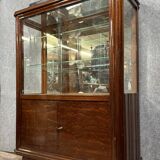 Gaston Poisson: Art Deco period display cabinet with varnished mahogany system