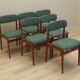 Set of six teak chairs, Danish design,  N. & K. Bundgaard Rasmussen