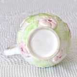 Hand-painted floral slip carafe