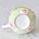 Hand-painted floral slip carafe