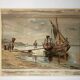 2201039 Watercolor Return from fishing in Portugal signed early twentieth century