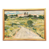 Original Swedish Oil On Panel – “Path” By Olle Larsson – Signed – Vintage & Framed – 35 × 26 Cm (13.8" × 10.2")