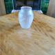 Vase art déco blanc verre dépoli et translucide