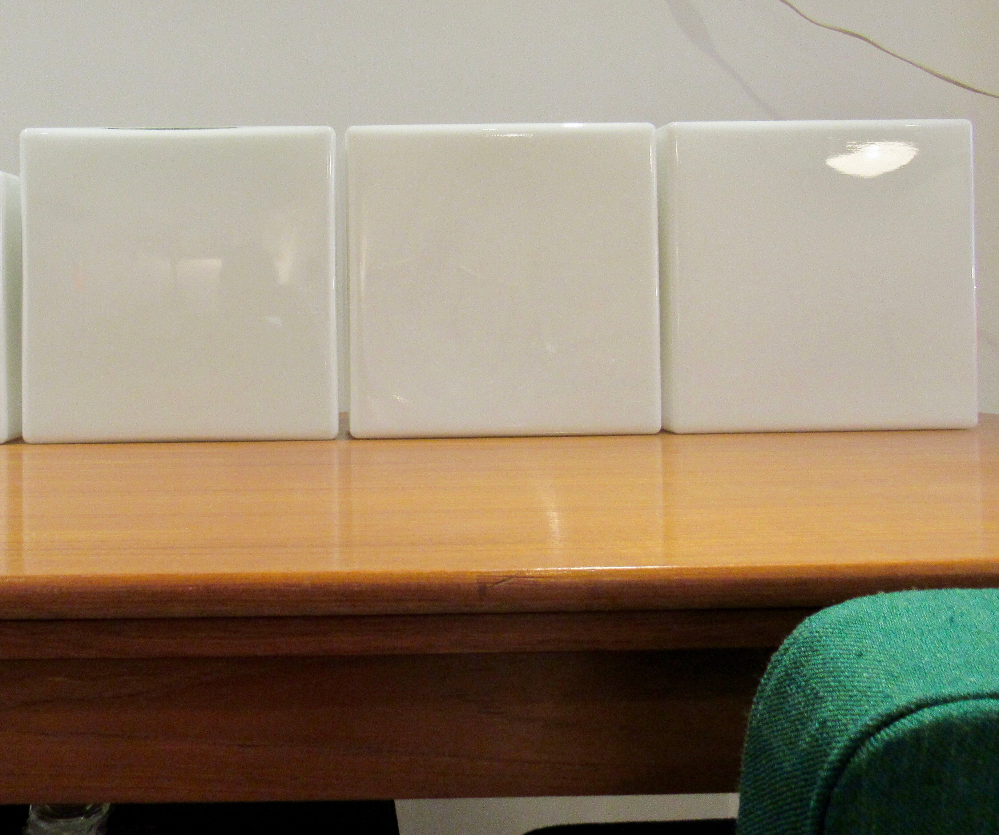 Vintage white glass Lita ceiling lamp