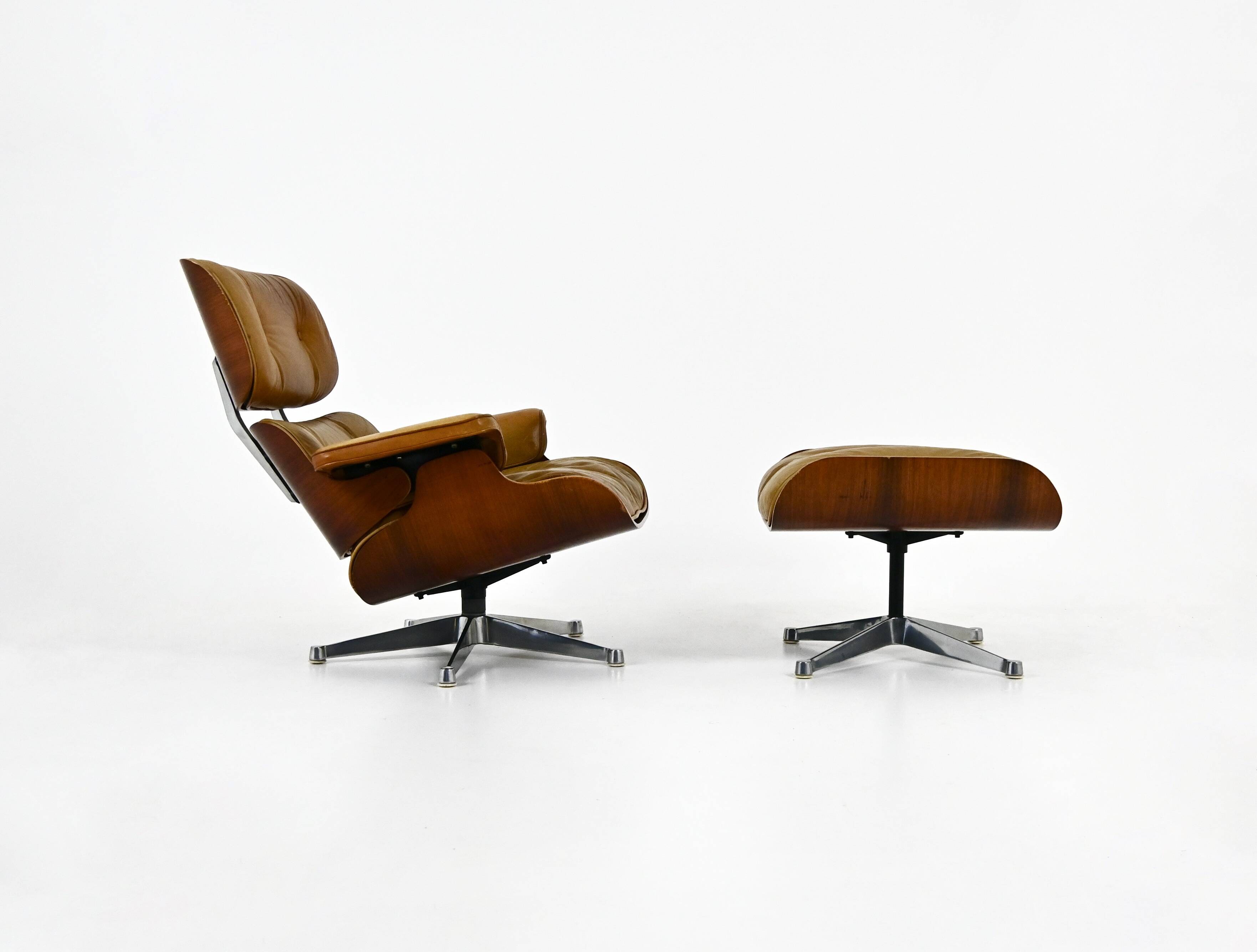 Chair and footstool by Charles & Ray Eames for Herman Miller, 1960s