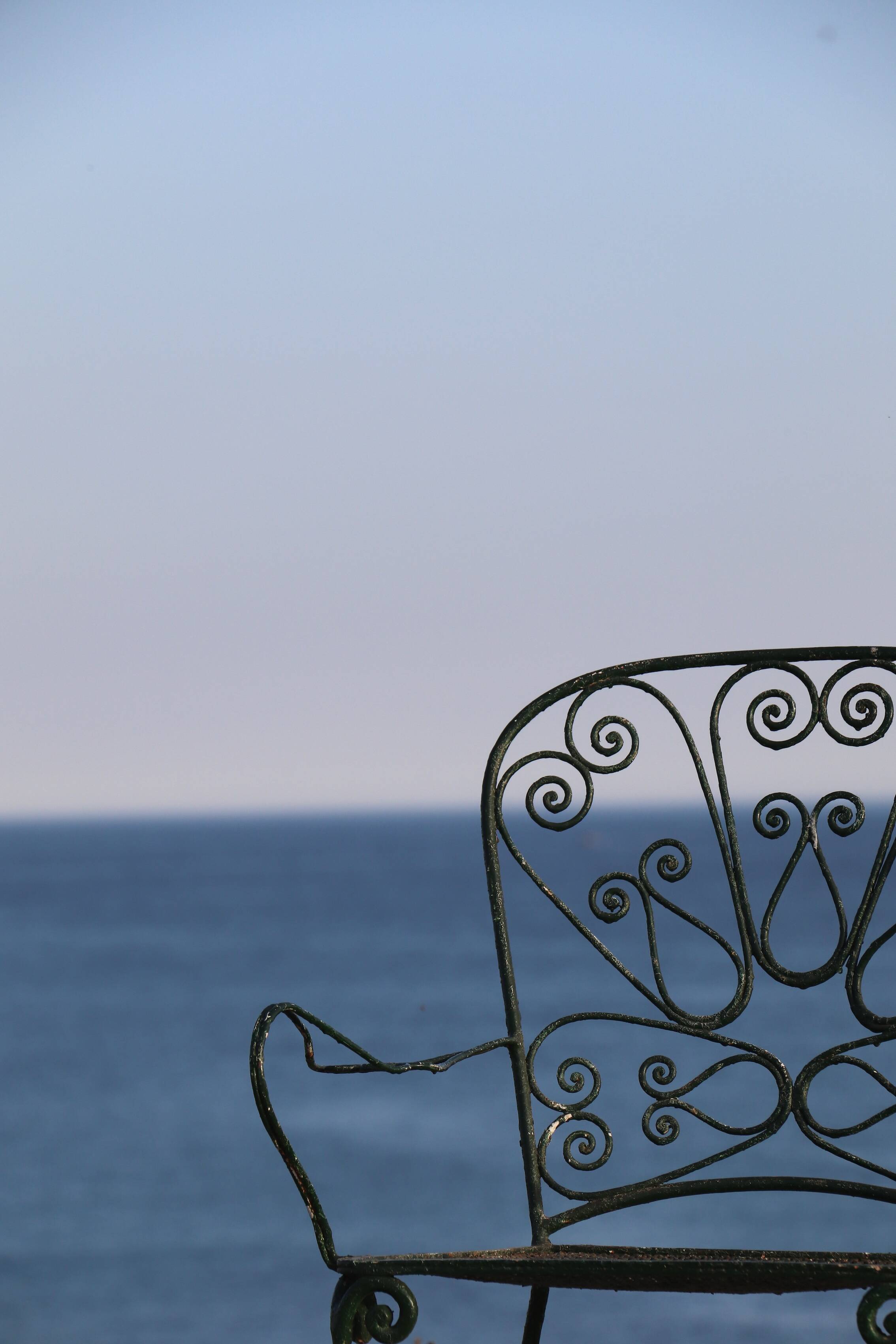 Set of 4 wrought iron garden chairs, France, 20th century