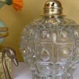 Vintage molded glass globe walking lamp