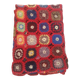 vintage crochet bed cover 180 x 125cm for a single bed red