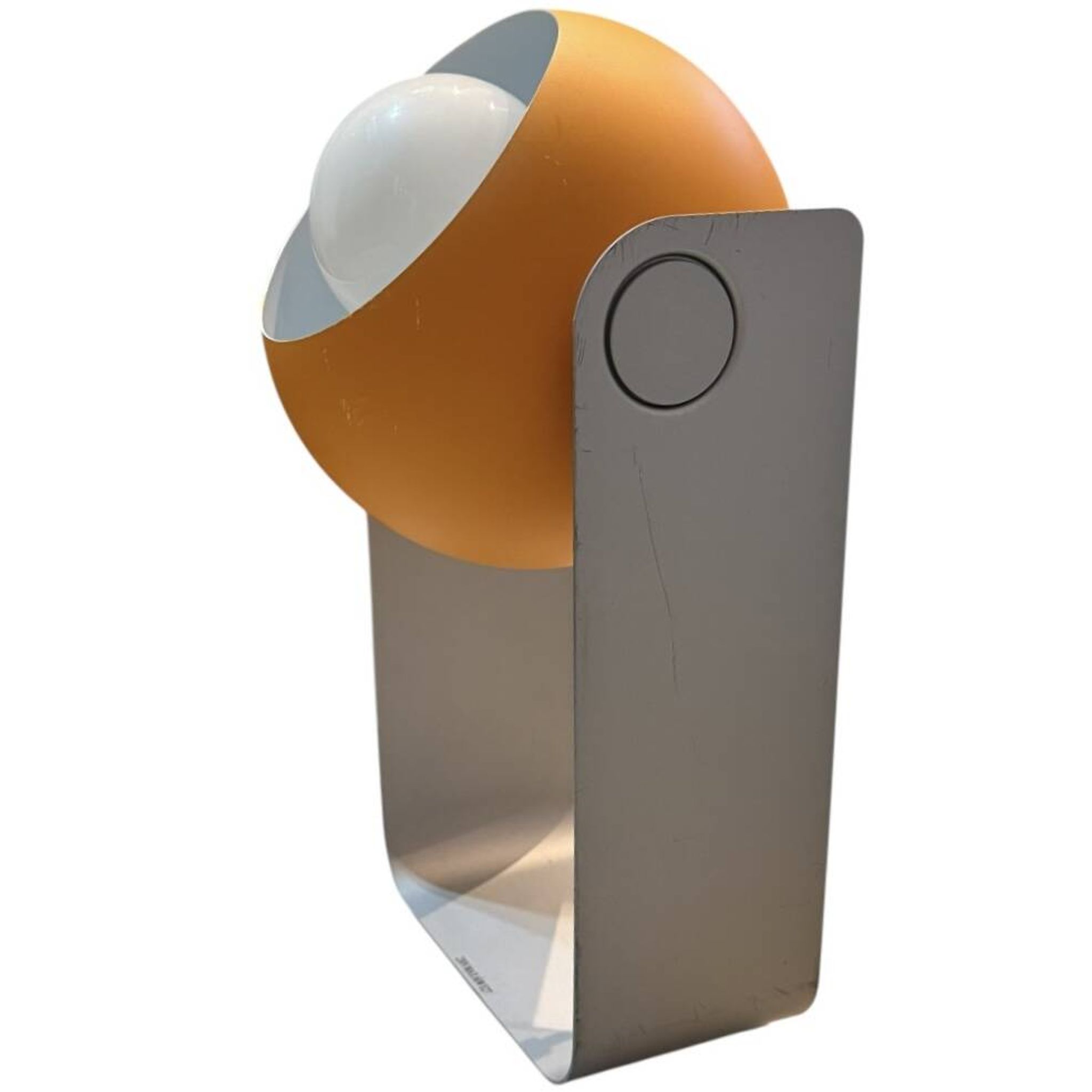 Pair of Space Age orange eyeball lamps by Massive Belgium
