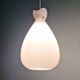 Scandinavian suspension in frosted white glass, 1960s