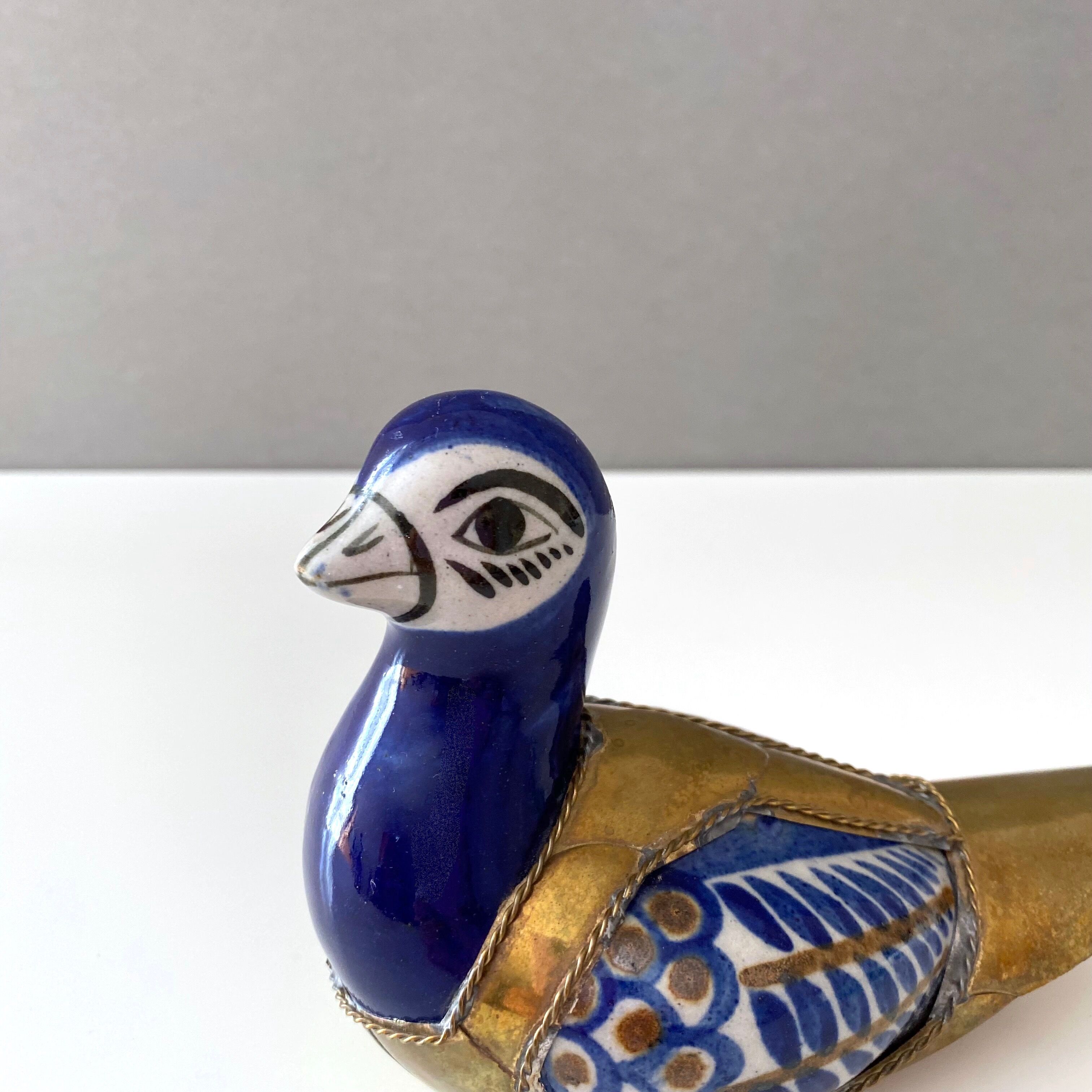 Tonala Duck, Vintage Ceramic Duck, Vintage Deco