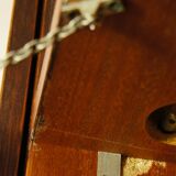 Two-tone teak & vintage chrome glass wardrobe