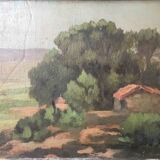 Painting : "Pinède à Pourcieux" - Var Provence signed Félix Pascal 1939 + frame
