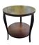 1970s solid wood round coffee table with double top