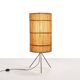 Lampadaire en bambou et rotin
