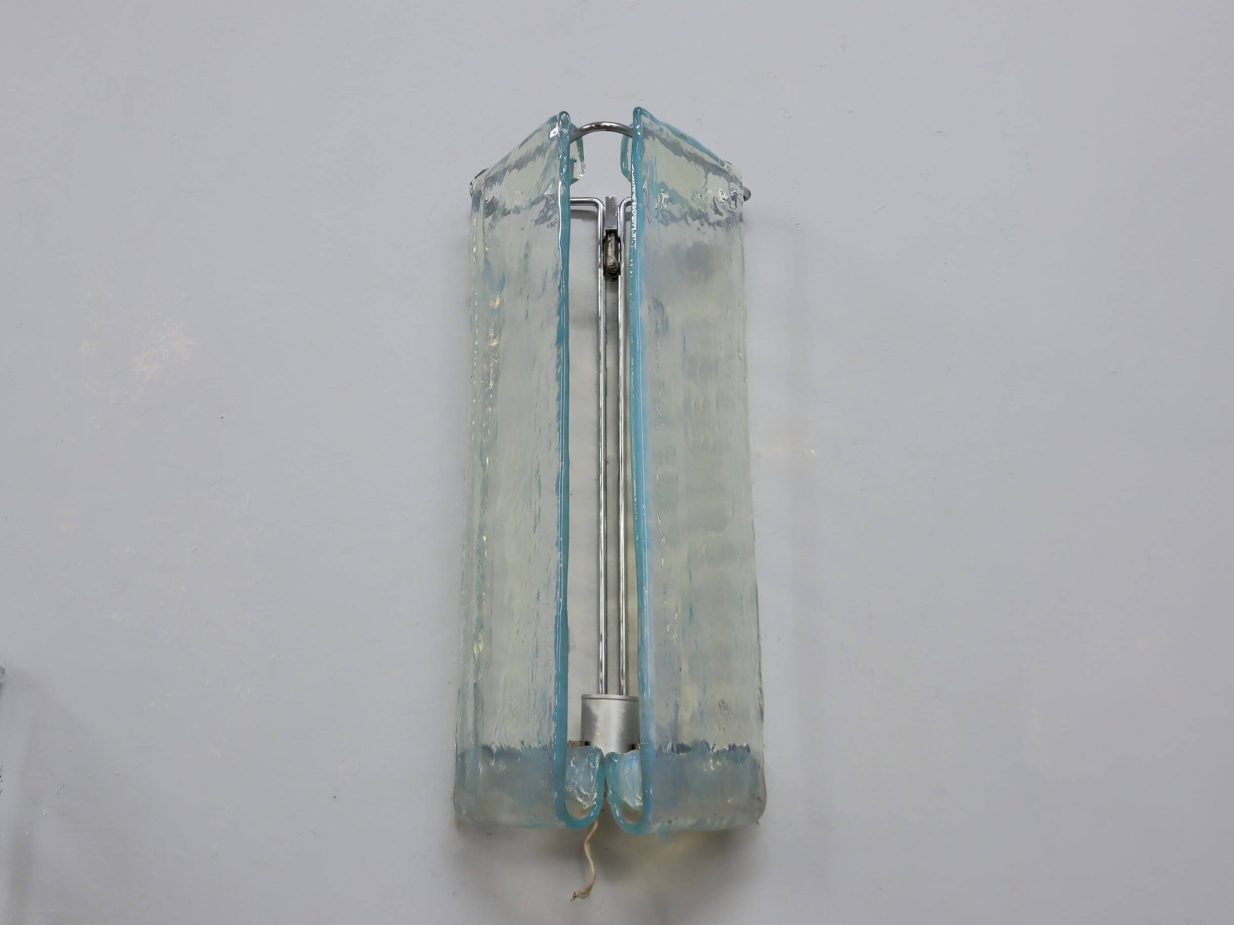 Set of 3 Murano wall sconces by Carlo Nason for Mazzega, 1970s