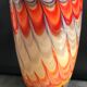 Vase in art verrerie blown glass polychrome mouth 24.5 cm