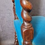 Pair of blue fabric chairs