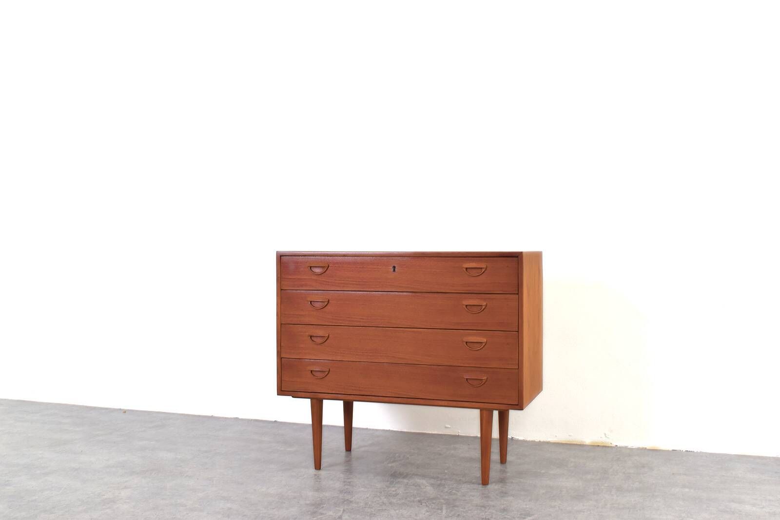 Teak Chest of Drawers by Kai Kristiansen for Feldballes Møbelfabrik, 1960s.