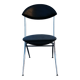 Vintage chrome and leather folding chair made in Italy Zanotta Arper style 1970