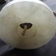 Antique lamp foot in alabaster marble torso belly, pearl rows