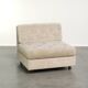 Vintage fabric armchair with great seating comfort and pleasant appearance