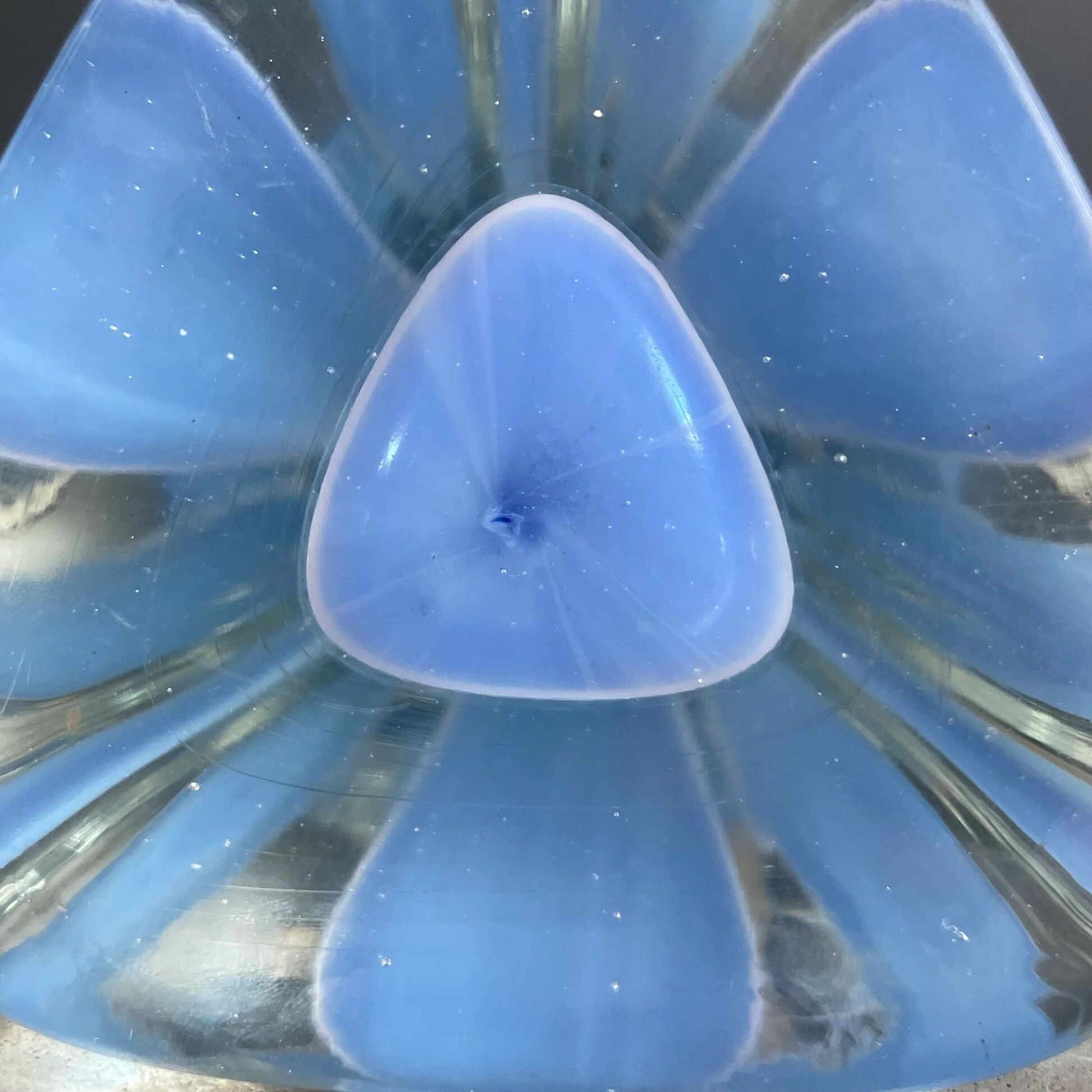 Two-coloured blown glass set