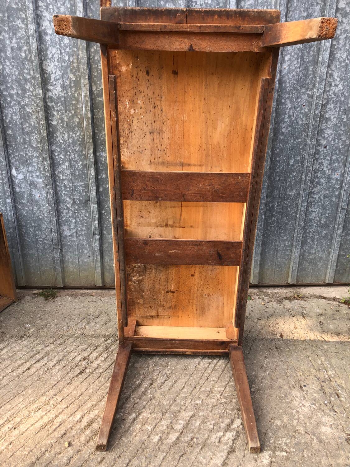 Antique farmhouse table with 3 drawers