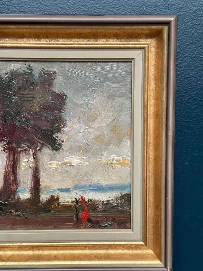 Original Swedish Oil on Panel – “Trees” by Cz – Signed – Vintage & Framed –