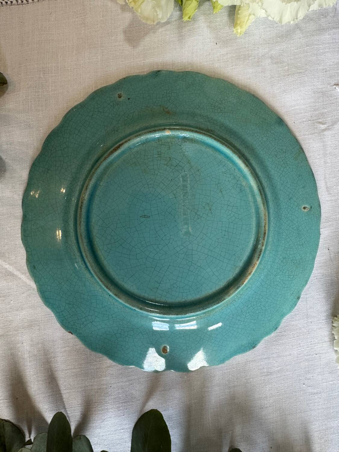 Bird plate earthenware