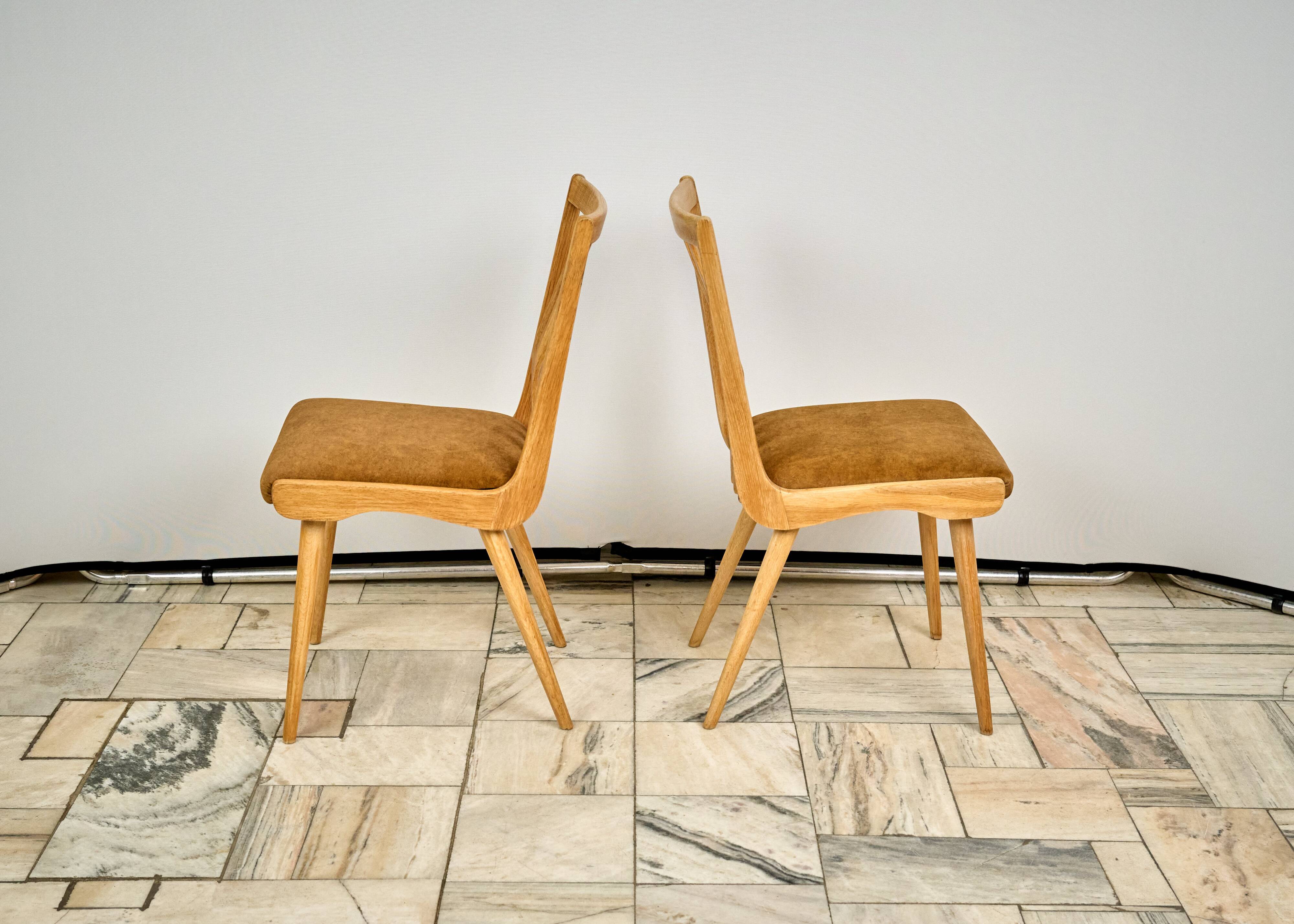 Set of 2 Dining Chairs, 1960s, Czechoslovakia