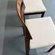 Lot de 6 chaises palissandre forme géométriques design italien 1960