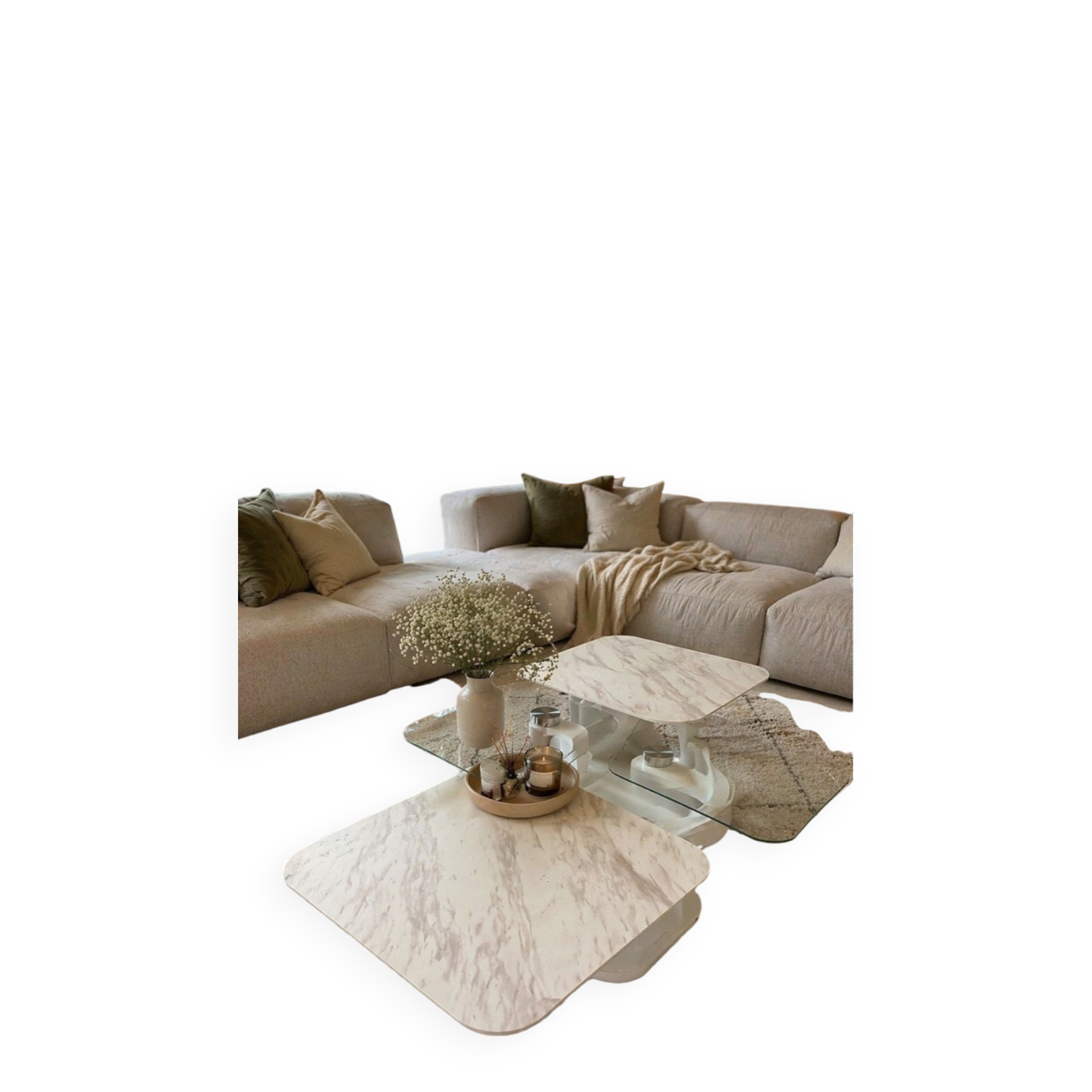 Marble coffee table