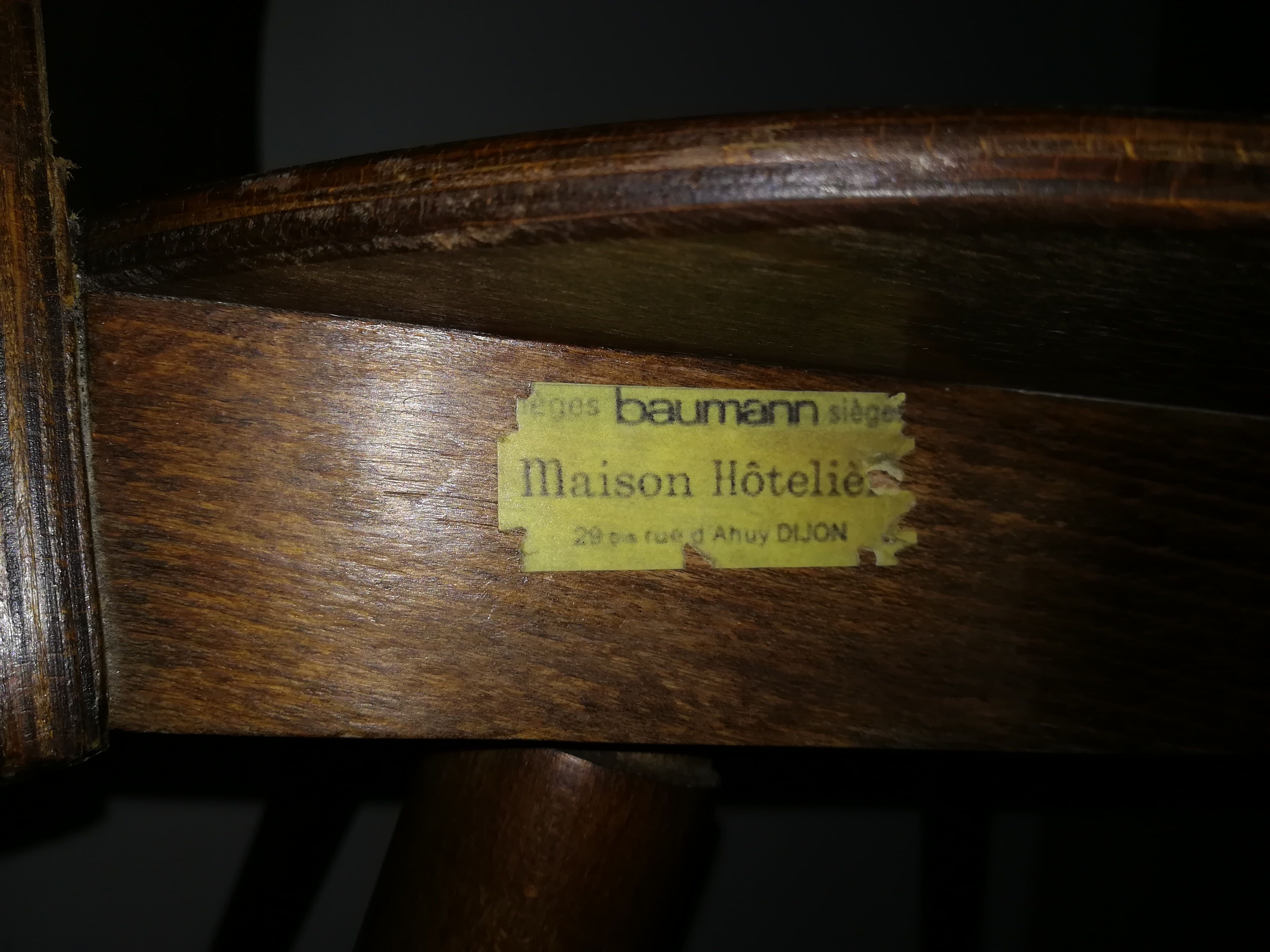 4 Baumann bistro chairs model gentian 50's