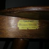 4 chaises bistrot Baumann modèle gentiane années 50